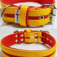4 cm széles JUICY SWEET STRIPS nyakörv - piros/sárga